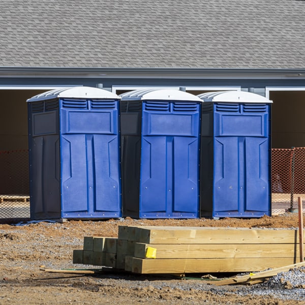 how often are the portable restrooms cleaned and serviced during a rental period in Belleville